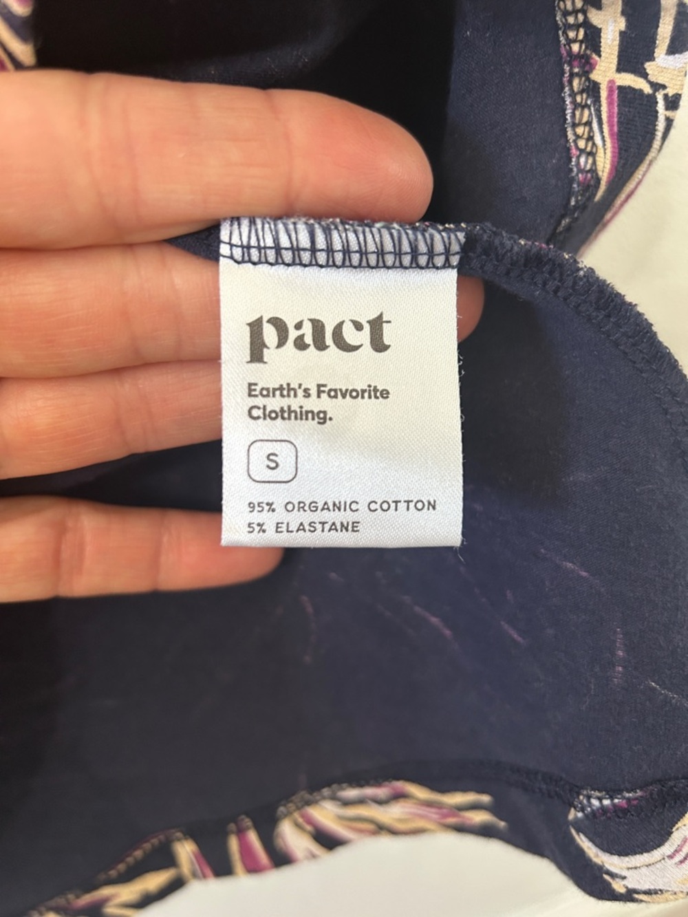 Pact Organic Cotton Dress Size S Navy Floral Midi Tank Resortwear Boat - Picture 5 of 15